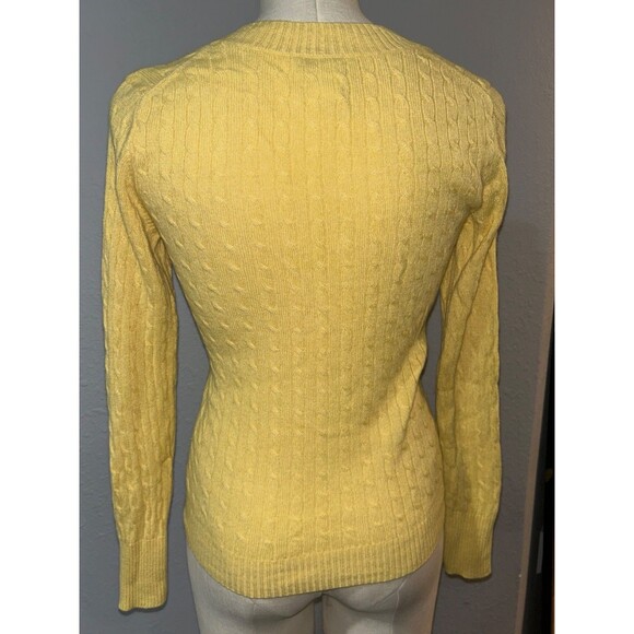 Tweeds Women’s 100% 2-Ply Cashmere Scoop Neck Sweater size L Butter Yellow - Picture 5 of 7